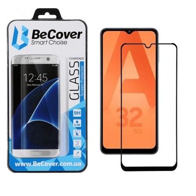 Купить ᐈ Кривой Рог ᐈ Низкая цена ᐈ Защитное стекло BeCover для Samsung Galaxy A32 SM-A325 Black (705656)