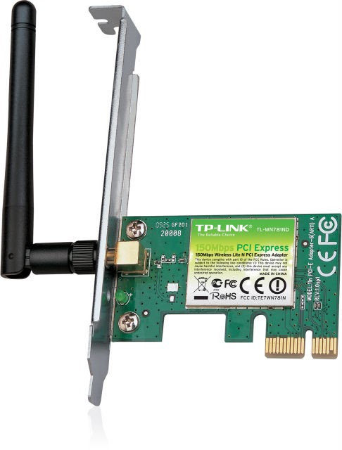 Купить ᐈ Кривой Рог ᐈ Низкая цена ᐈ Беспроводной адаптер TP-Link TL-WN781ND (150Mbps, PCI-E, 1 съемная антенна)