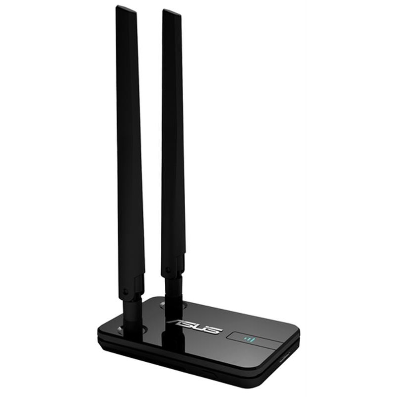Купить ᐈ Кривой Рог ᐈ Низкая цена ᐈ Беспроводной адаптер Asus USB-AC58 (AC1300, USB3.0, WPA3, 2 съёмные внешние антенны)