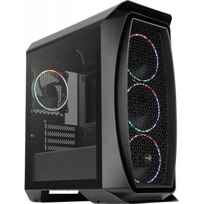 Купить ᐈ Кривой Рог ᐈ Низкая цена ᐈ Корпус AeroCool Aero One Mini Eclipse-G-BK-v1 (ACCS-PB18143.11) Black без БП