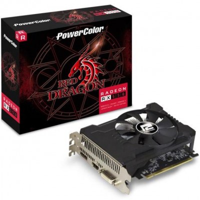 Купить ᐈ Кривой Рог ᐈ Низкая цена ᐈ Видеокарта AMD Radeon RX 550 4GB GDDR5 Red Dragon OC V2 PowerColor (AXRX 550 4GBD5-DHV2/OC)