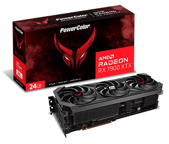 Купить ᐈ Кривой Рог ᐈ Низкая цена ᐈ Видеокарта AMD Radeon RX 7900 XTX 24GB GDDR6 Red Devil PowerColor (RX 7900 XTX 24G-E/OC)