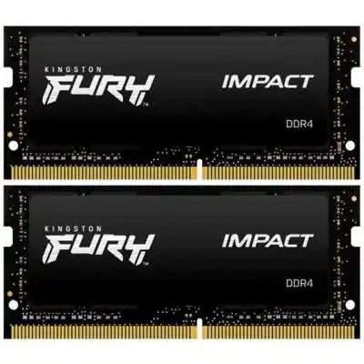 Купить ᐈ Кривой Рог ᐈ Низкая цена ᐈ Модуль памяти SO-DIMM 2x16GB/2666 DDR4 Kingston Fury Impact (KF426S15IB1K2/32)