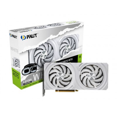 Відеокарта GF RTX 4070 12GB GDDR6 White OC Palit (NE64070S19K9-1048L)