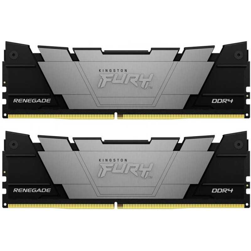 Купить ᐈ Кривой Рог ᐈ Низкая цена ᐈ Модуль памяти DDR4 2x16GB/3600 Kingston Fury Renegade Black (KF436C16RB12K2/32)
