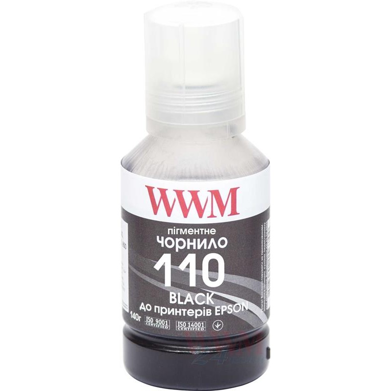 Купить ᐈ Кривой Рог ᐈ Низкая цена ᐈ Чернила WWM Epson M1100/M1120 (Black Pigment) (E110BP) 140г