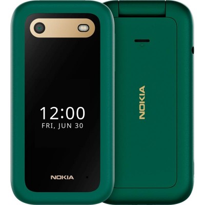 Купить ᐈ Кривой Рог ᐈ Низкая цена ᐈ Мобильный телефон Nokia 2660 Flip Dual Sim Green; 2.8" (320x240) TN / раскладной / Unisoc T1