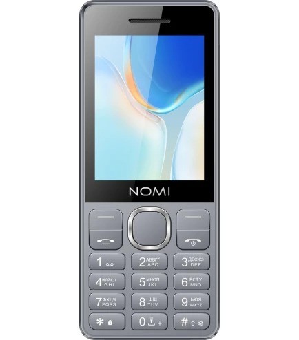 Купить ᐈ Кривой Рог ᐈ Низкая цена ᐈ Мобильный телефон Nomi i2860 Dual Sim Grey; 2.8" (320x240) TN / кнопочный моноблок / MediaTe