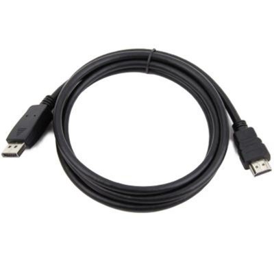 Купить ᐈ Кривой Рог ᐈ Низкая цена ᐈ Кабель Cablexpert DisplayPort - HDMI (M/M), 1.8 м, Black (CC-DP-HDMI-6)