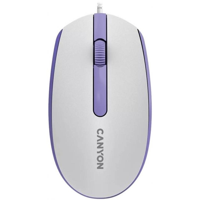 Купить ᐈ Кривой Рог ᐈ Низкая цена ᐈ Мышь Canyon M-10 USB White Lavender (CNE-CMS10WL)