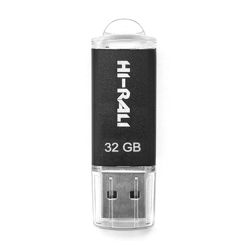 Купить ᐈ Кривой Рог ᐈ Низкая цена ᐈ Флеш-накопитель USB 32GB Hi-Rali Rocket Series Black (HI-32GBVCBK)