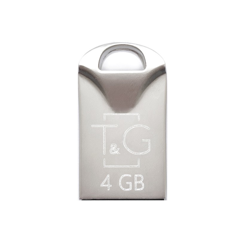 Купить ᐈ Кривой Рог ᐈ Низкая цена ᐈ Флеш-накопитель USB 4GB T&G 106 Metal Series Silver (TG106-4G)