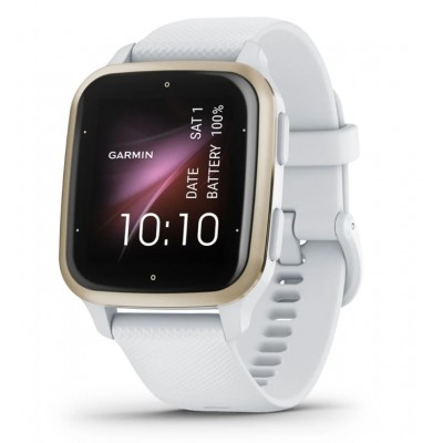 Купить ᐈ Кривой Рог ᐈ Низкая цена ᐈ Смарт-часы Garmin Venu Sq 2 Light Gold Aluminum Bezel with White Case and Silicone Band (010