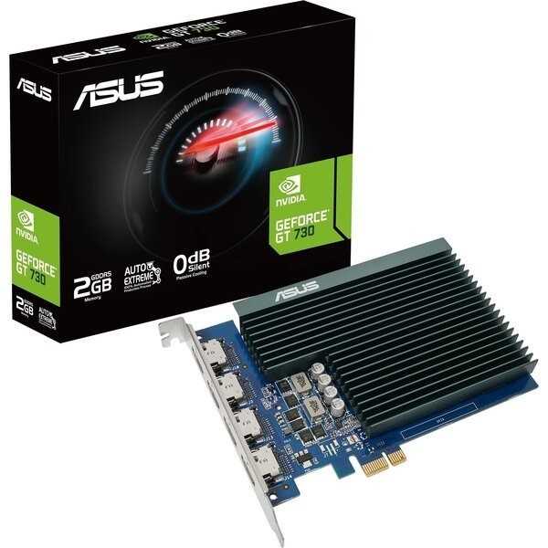 Купить ᐈ Кривой Рог ᐈ Низкая цена ᐈ Видеокарта GF GT 730 2GB GDDR5 Asus (GT730-SL-2GD5-BRK)