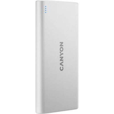 Купить ᐈ Кривой Рог ᐈ Низкая цена ᐈ Универсальная мобильная батарея Canyon 10000mAh White (CNE-CPB1006W)