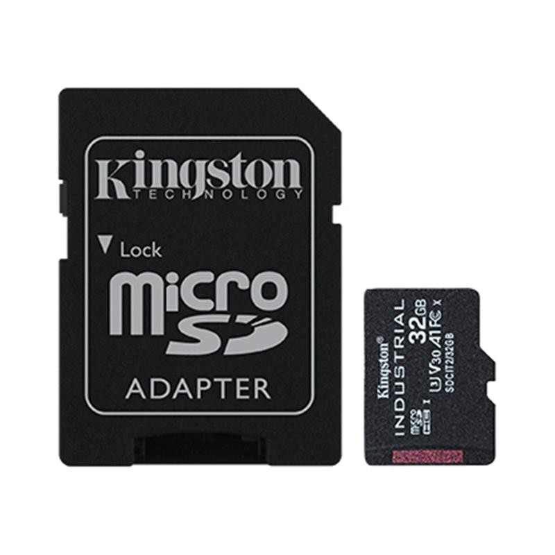 Купить ᐈ Кривой Рог ᐈ Низкая цена ᐈ Карта памяти MicroSDHC 32GB UHS-I/U3 Class 10 Kingston Industrial + SD-adapter (SDCIT2/32GB)