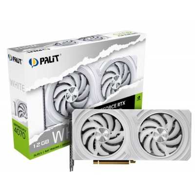 Купить ᐈ Кривой Рог ᐈ Низкая цена ᐈ Видеокарта GF RTX 4070 12GB GDDR6X White Palit (NED4070019K9-1047L)