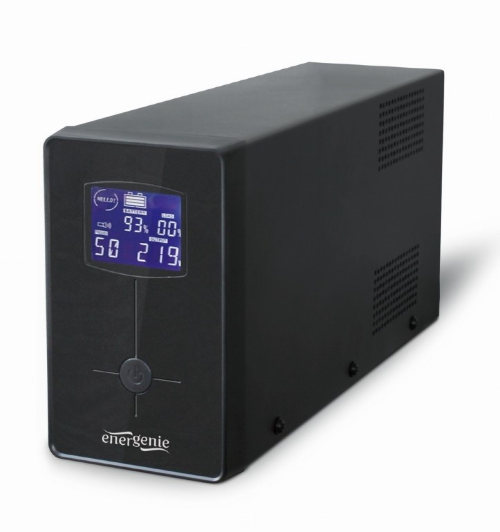 Купить ᐈ Кривой Рог ᐈ Низкая цена ᐈ ИБП EnerGenie EG-UPS-034 1500VA, Line Int., AVR, 3xIEC+2xSchuko, USB, LCD, RJ11