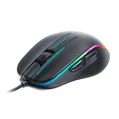 Купить ᐈ Кривой Рог ᐈ Низкая цена ᐈ Мышь REAL-EL RM-747 Black USB