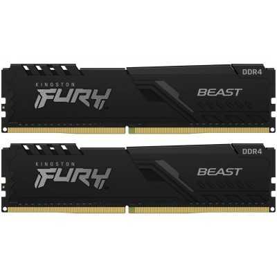 Купить ᐈ Кривой Рог ᐈ Низкая цена ᐈ Модуль памяти DDR4 2x32GB/3200 Kingston Fury Beast Black (KF432C16BBK2/64)