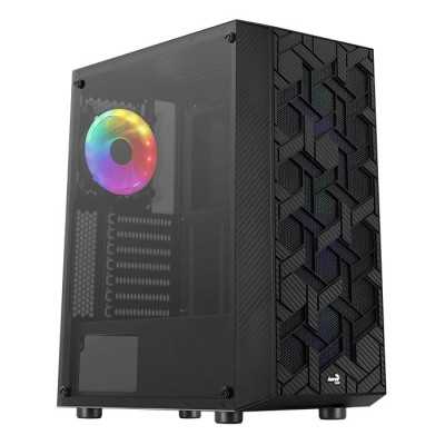 Купить ᐈ Кривой Рог ᐈ Низкая цена ᐈ Корпус AeroCool Hive-G-BK-v2 (ACCM-PV27043.11) Black без БП 