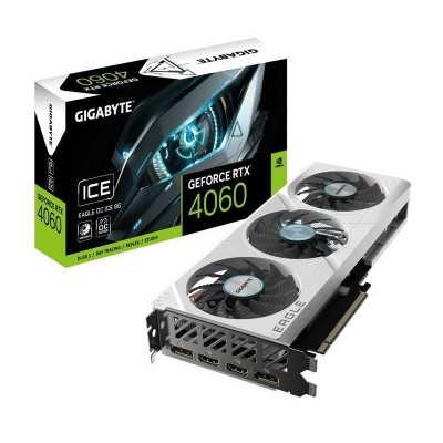 Купить ᐈ Кривой Рог ᐈ Низкая цена ᐈ Видеокарта GF RTX 4060 8GB GDDR6 Eagle Ice OC Gigabyte (GV-N4060EAGLEOC ICE-8GD)