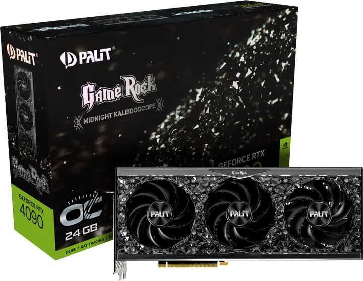 Купить ᐈ Кривой Рог ᐈ Низкая цена ᐈ Видеокарта GF RTX 4090 24GB GDDR6X GameRock OC Palit (NED4090S19SB-1020G)