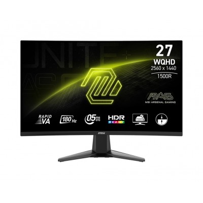 Купити Монитор MSI 27" MAG 27CQ6F VA Black Curved 180Hz; 2560х1440, 0.5 мс, 300 кд/м2, DisplayPort, 2xHDMIᐈ Кривий Ріг ᐈ Замовит