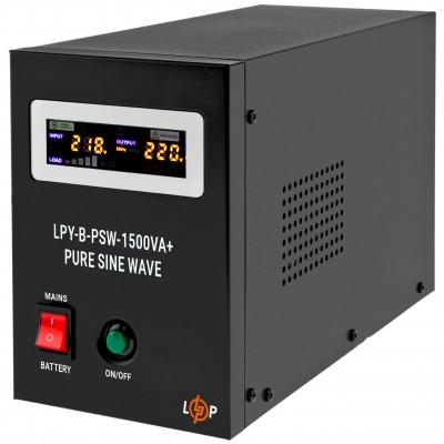 ИБП LogicPower LPY-B-PSW-1500VA+ (1050Вт)10A/15A, Lin.int., AVR, 2 x евро, металл