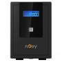 ИБП NJOY Cadu 2000 (UPCMTLS620HCAAZ01B), Lin.int., AVR, 4 x Schuko, USB, LCD, пластик