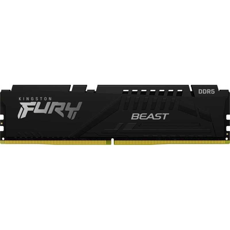 Купить ᐈ Кривой Рог ᐈ Низкая цена ᐈ Модуль памяти DDR5 16GB/4800 Kingston Fury Beast Black (KF548C38BB-16)