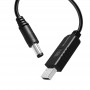 Кабель ColorWay для роутера 9V (USB -DC 5.5х2.5mm) 1 м, Black (CW-CBUD066-BK)