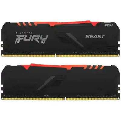 Купить ᐈ Кривой Рог ᐈ Низкая цена ᐈ Модуль памяти DDR4 2x16GB/3200 Kingston Fury Beast RGB (KF432C16BBAK2/32)
