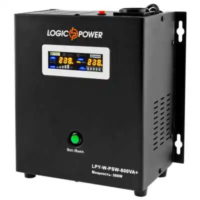 Купить ᐈ Кривой Рог ᐈ Низкая цена ᐈ ИБП LogicPower LPY-W-PSW-800VA+ (560Вт)5A/15A, с правильной синусоидой 12V, настенный