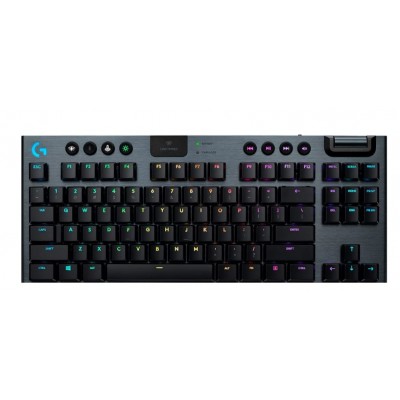 Купить ᐈ Кривой Рог ᐈ Низкая цена ᐈ Клавиатура беспроводная Logitech G915 TKL Lightspeed Wireless RGB Mechanical Carbon Clicky S