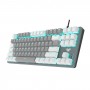 Купить ᐈ Кривой Рог ᐈ Низкая цена ᐈ Клавиатура Aula Mechanical F3287 Grey/White keycap KRGD blue (6948391240954)