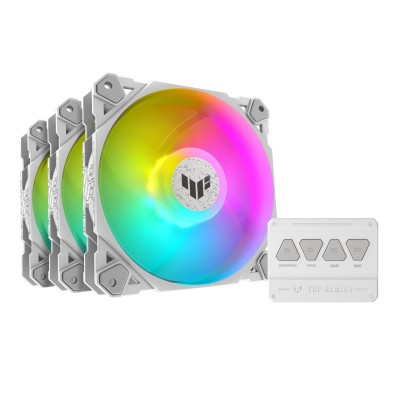 Купить ᐈ Кривой Рог ᐈ Низкая цена ᐈ Вентилятор Asus TUF Gaming TF120 ARGB 3IN1 White (90DA0033-B09030)
