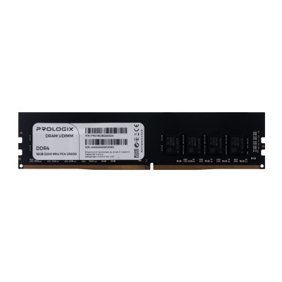 Купить ᐈ Кривой Рог ᐈ Низкая цена ᐈ Модуль памяти DDR4 16GB/3200 Prologix (PRO16GB3200D4)