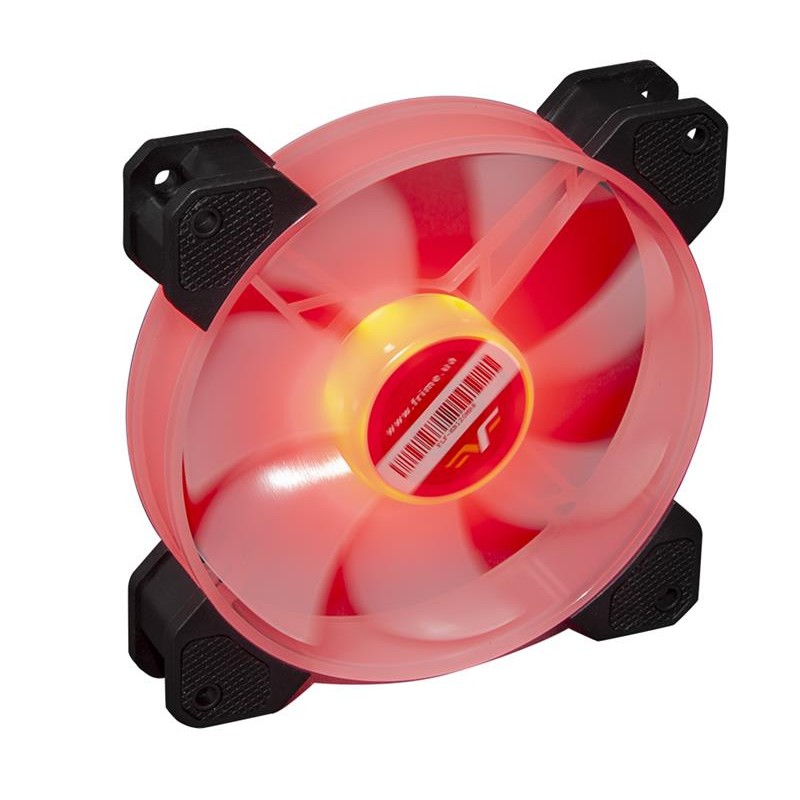 Купить ᐈ Кривой Рог ᐈ Низкая цена ᐈ Вентилятор Frime Iris LED Fan Mid Red (FLF-HB120MR8), 120х120х25 мм, 3-pin Molex, Black/Whit