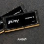 Купить ᐈ Кривой Рог ᐈ Низкая цена ᐈ Модуль памяти SO-DIMM 2x16GB/3200 DDR4 Kingston Fury Impact (KF432S20IBK2/32)