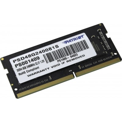 Купить ᐈ Кривой Рог ᐈ Низкая цена ᐈ Модуль памяти SO-DIMM 8GB/2400 DDR4 Patriot Signature Line (PSD48G240081S)