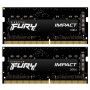 Купить ᐈ Кривой Рог ᐈ Низкая цена ᐈ Модуль памяти SO-DIMM 2x8GB/2666 DDR4 Kingston Fury Impact (KF426S15IBK2/16)