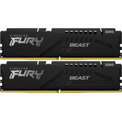 Купить ᐈ Кривой Рог ᐈ Низкая цена ᐈ Модуль памяти DDR5 2x16GB/5200 Kingston Fury Beast Black (KF552C40BBK2-32)