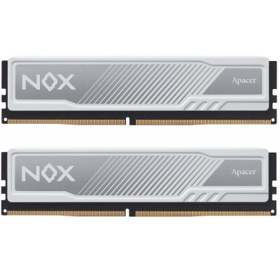 Купить ᐈ Кривой Рог ᐈ Низкая цена ᐈ Модуль памяти DDR4 2x8GB/3200 Apacer NOX White (AH4U16G32C28YMWAA-2)