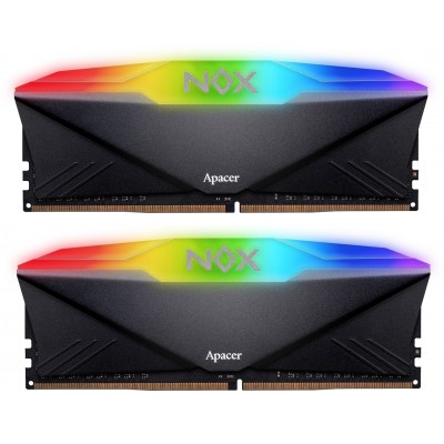 Купить ᐈ Кривой Рог ᐈ Низкая цена ᐈ Модуль памяти DDR4 2x16GB/3600 Apacer NOX RGB Black (AH4U32G36C25YNBAA-2)