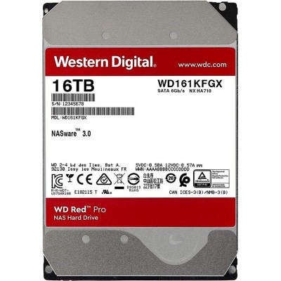 Купить ᐈ Кривой Рог ᐈ Низкая цена ᐈ Накопитель HDD SATA 16.0TB WD Red Pro NAS 7200rpm 512MB (WD161KFGX)