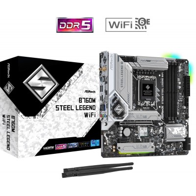 Купить ᐈ Кривой Рог ᐈ Низкая цена ᐈ Материнская плата ASRock B760M Steel Legend WiFi Socket 1700