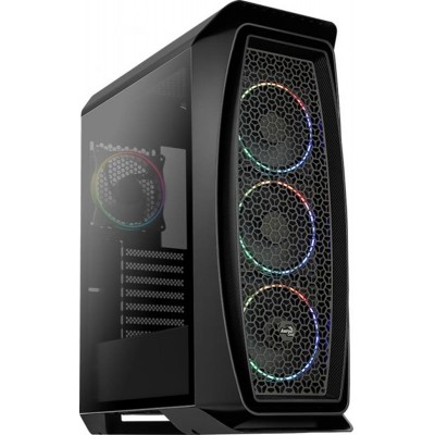 Купить ᐈ Кривой Рог ᐈ Низкая цена ᐈ Корпус AeroCool Aero One Eclipse-G-BK-v1 (ACCM-PB17143.11) Black без БП