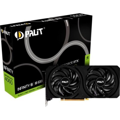 Купить ᐈ Кривой Рог ᐈ Низкая цена ᐈ Видеокарта GF RTX 4060 8GB GDDR6 Infinity 2 Palit (NE64060019P1-1070L)