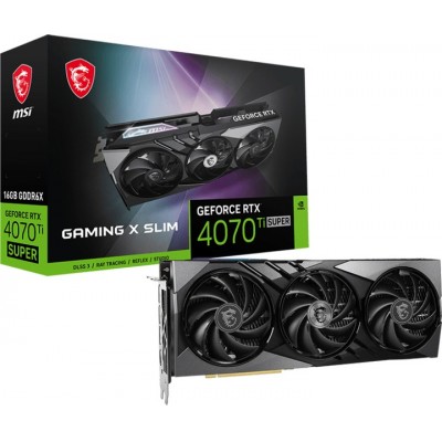 Купить ᐈ Кривой Рог ᐈ Низкая цена ᐈ Видеокарта GF RTX 4070 Ti Super 16GB GDDR6X Gaming X Slim MSI (GeForce RTX 4070 Ti SUPER 16G